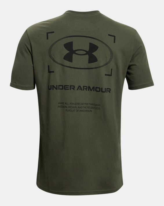 เสื้อแขนสั้น UA Utility Graphic สำหรับผู้ชาย, Green, pdpMainDesktop image number 4